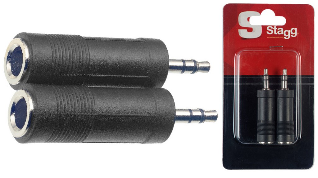 STAGG Adapter Stereo 6,3 Klinken-Buchse auf 3,5 Klinken-Stecker