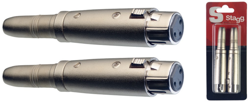 STAGG Adapter 6,3mm Klinken-Buchse auf XLR-Buchse Bild 1