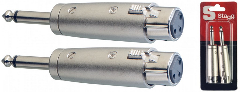 STAGG Adapter Stereo 6,3mm Klinken-Buchse auf XLR-Stecker Bild 1