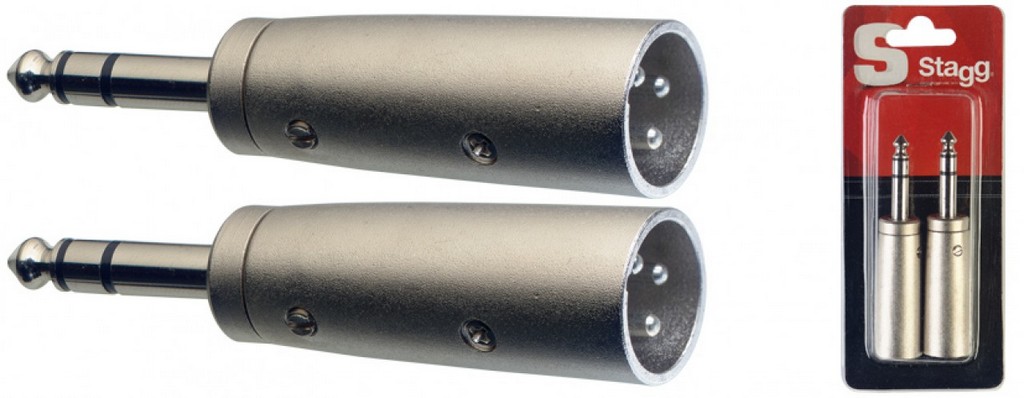 STAGG Adapter Stereo 6,3mm Klinken-Stecker auf XLR-Stecker Bild 1