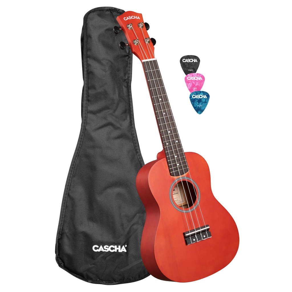 CASCHA Concert Ukulele Linden Rot Bild 1