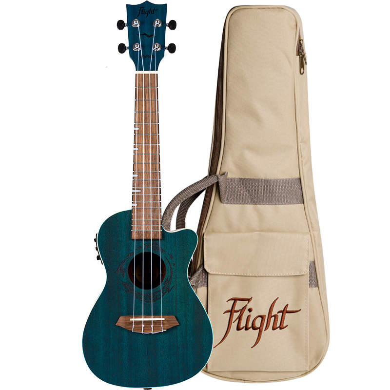 Flight Concert Ukulele DUC 380 CEQ Topaz Bild 1