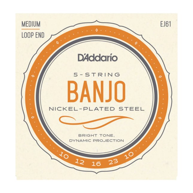 D'Addario EJ 61 Nickel Plated Steel (5-String Banjo) Bild 1