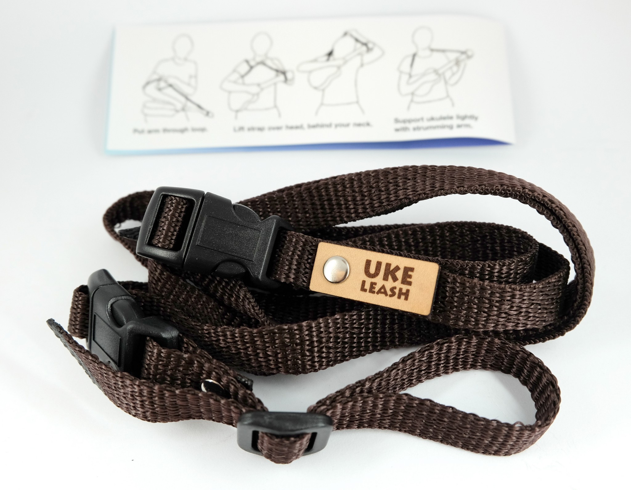 Uke Leash Ukulelengurt Medium Brown Bild 1