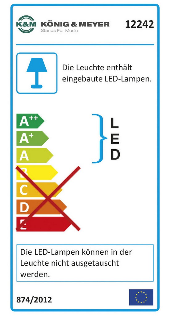 K&M Notenpultleuchte 2 LED FlexLight