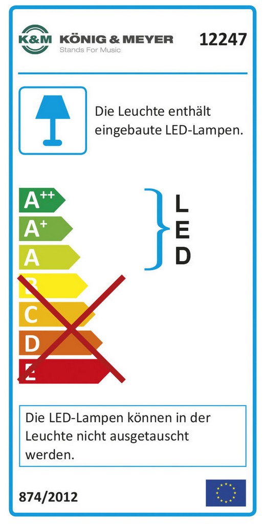 K&M Notenpultleuchte T-Model LED FlexLight Bild 2