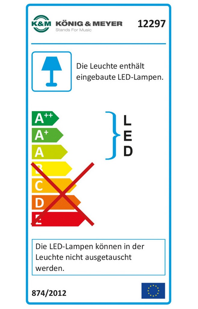 K&M Pianoleuchte LED silber Bild 2