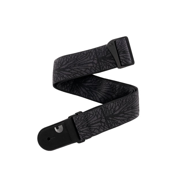D'Addario gewebter Gitarrengurt, Lightning, schwarz, zweilagig