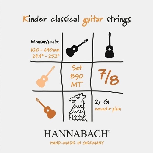 Hannabach 890 MT 7/8 Gitarre Nylonsaiten