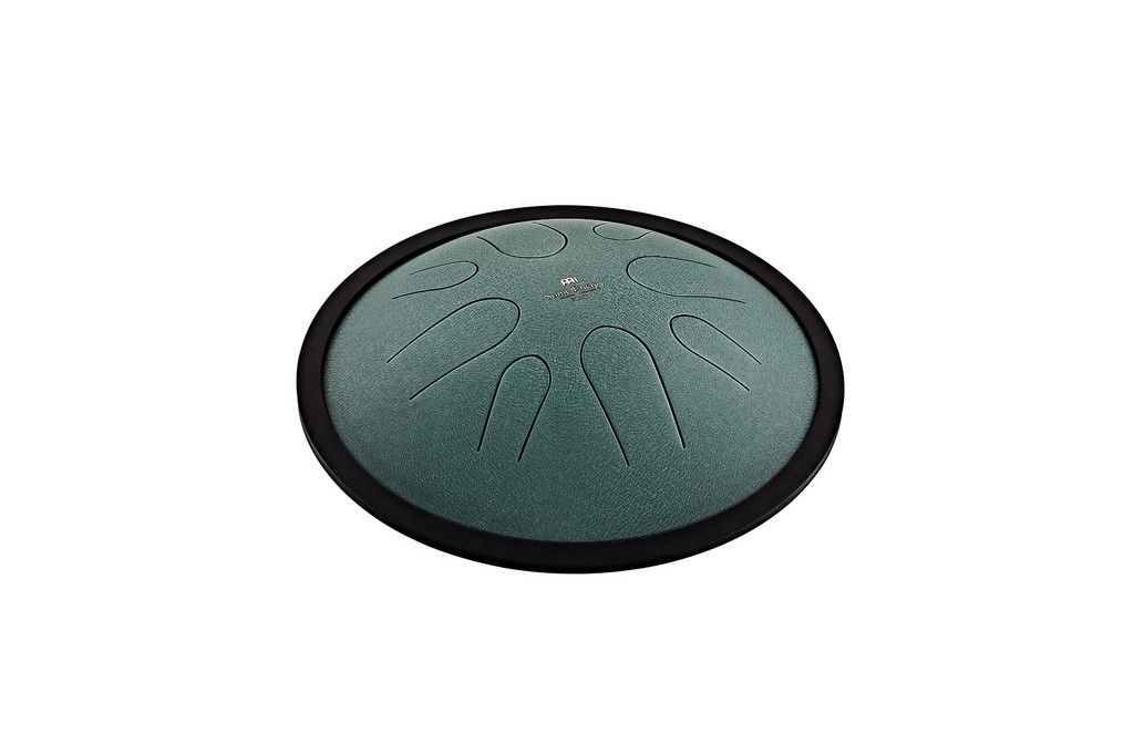 MEINL Sonic Energy 10 Compact Steel Tongue Drum, H Moll, 8 T�ne, 432 Hz, Dunkelgr�n