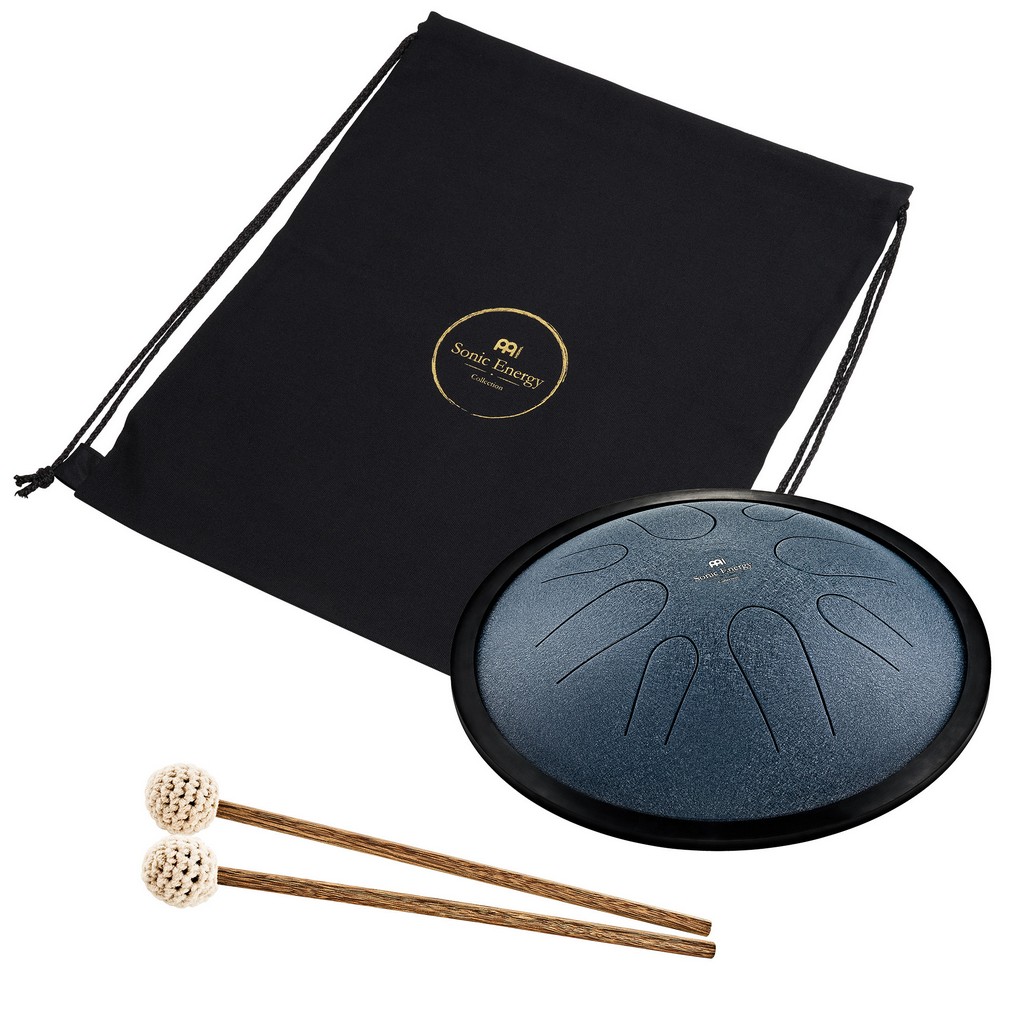 MEINL Sonic Energy 10 Compact Steel Tongue Drum, C Moll, 8 T�ne, 432 Hz, Marineblau