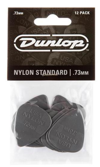 Dunlop 44P73 Nylon Standard Plektren grau 12 Stück 0,73 mm 