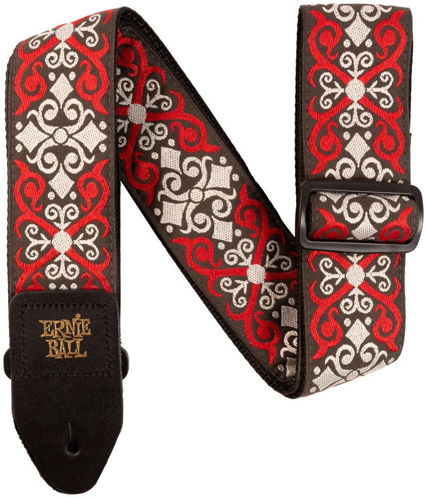 Ernie Ball Gitarrengurt, Jacquard, Red Trellis