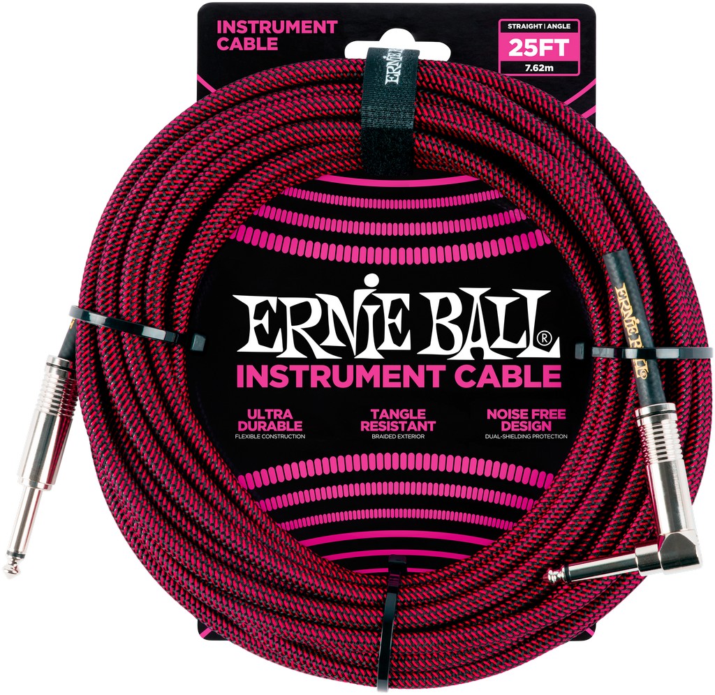Ernie Ball Instrumentenkabel schwarz/rot
