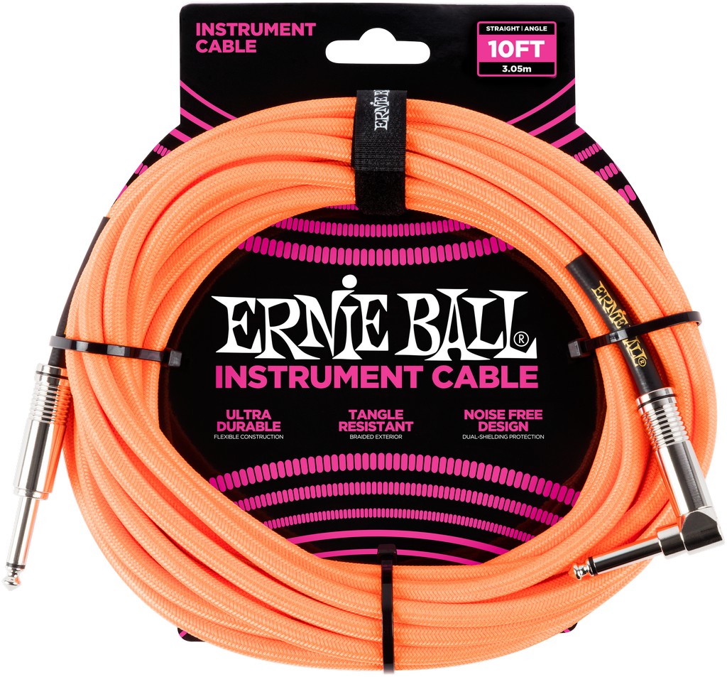 Ernie Ball Instrumentenkabel Neonorange