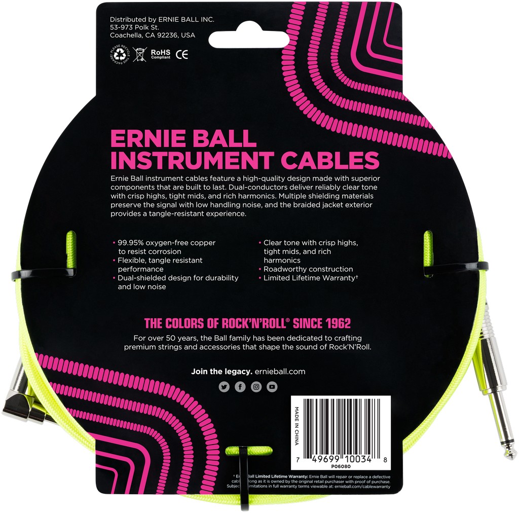 Ernie Ball Instrumentenkabel Gelb Bild 2