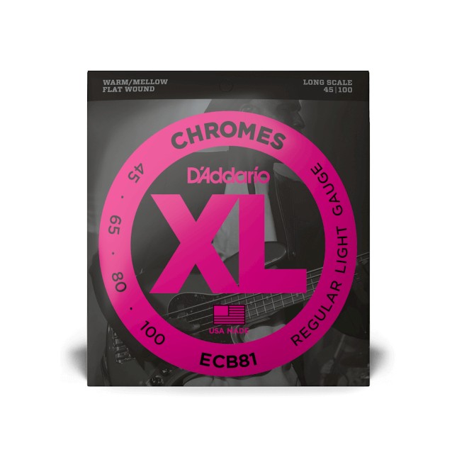 D'Addario ECB81 Chromes Flat Wound 4-saitig