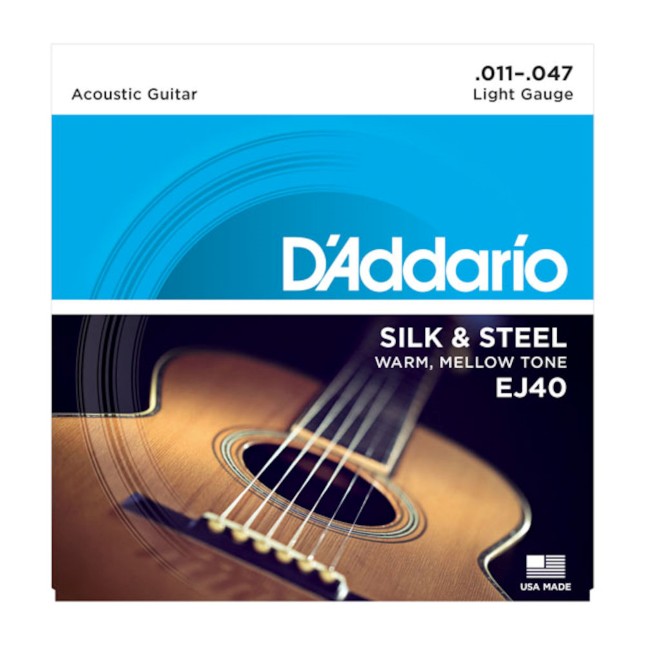D'Addario EJ 40 Silk & Steel Folk 011-047