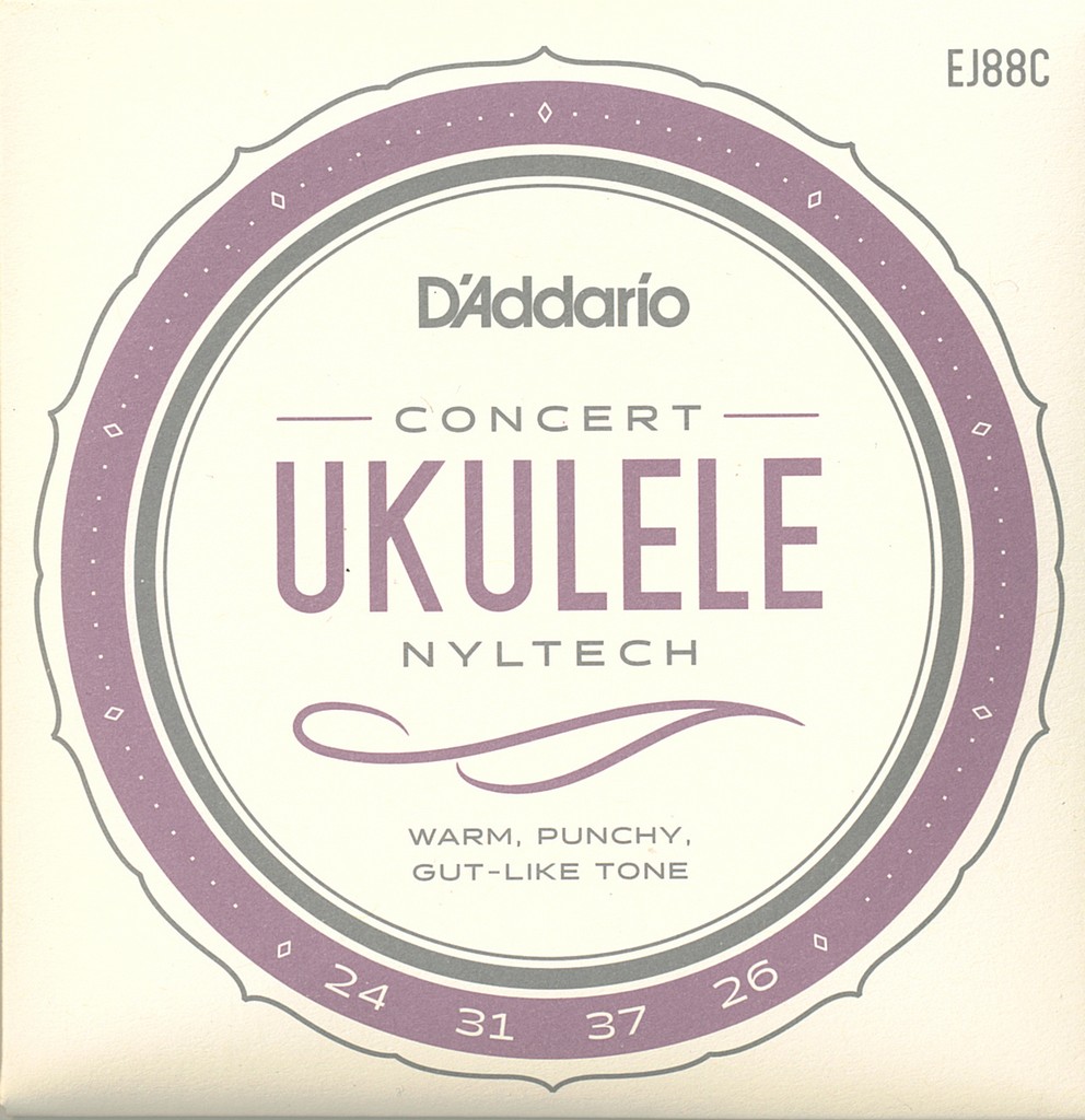 D'Addario EJ88C Nyltech Ukulele, Concert