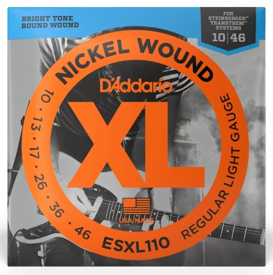 D'Addario ESXL110 Nickel Wound, Regular Light, Double BallEnd, 10-46
