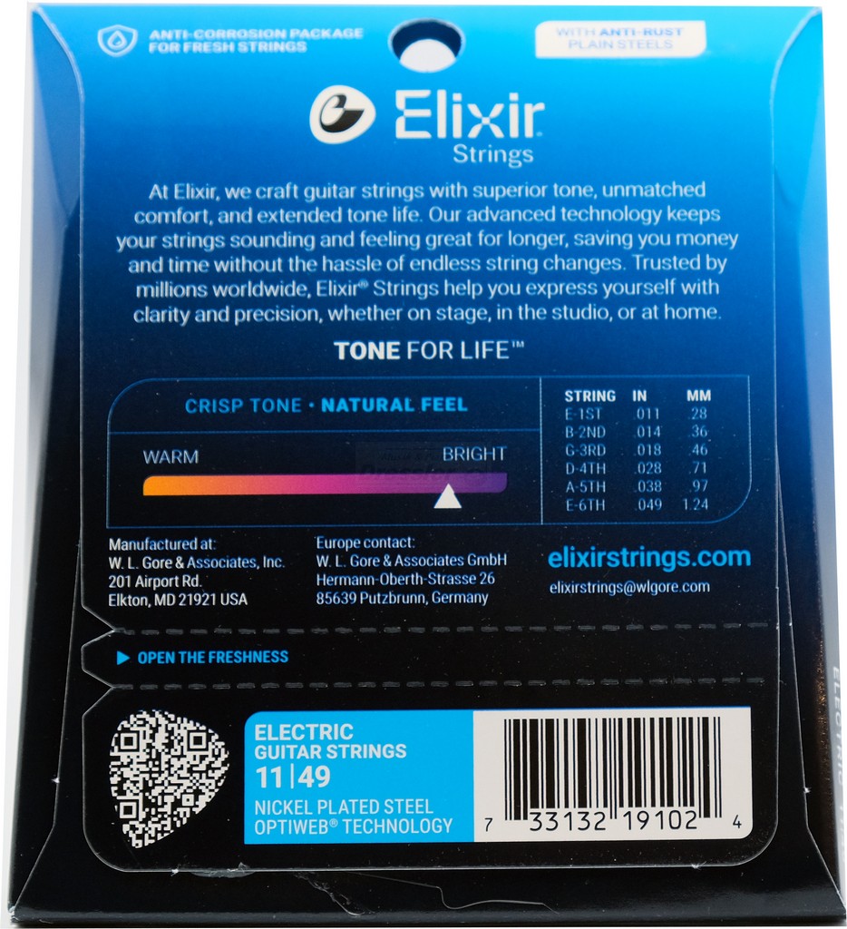 Elixir Nickel Optiweb Light 011-049