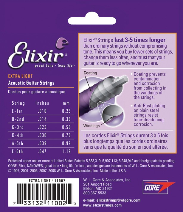 Elixir Bronze Nanoweb Extra Light 010-047 Bild 2