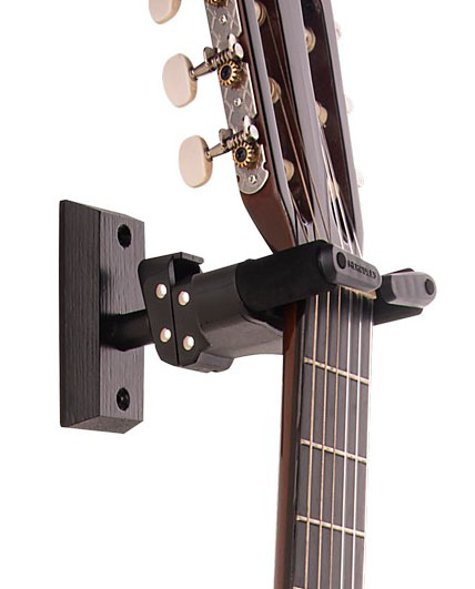 Hercules GSP 38 WBK+ Gitarren Wandhalter mit Holzsockel schwarz Bild 3