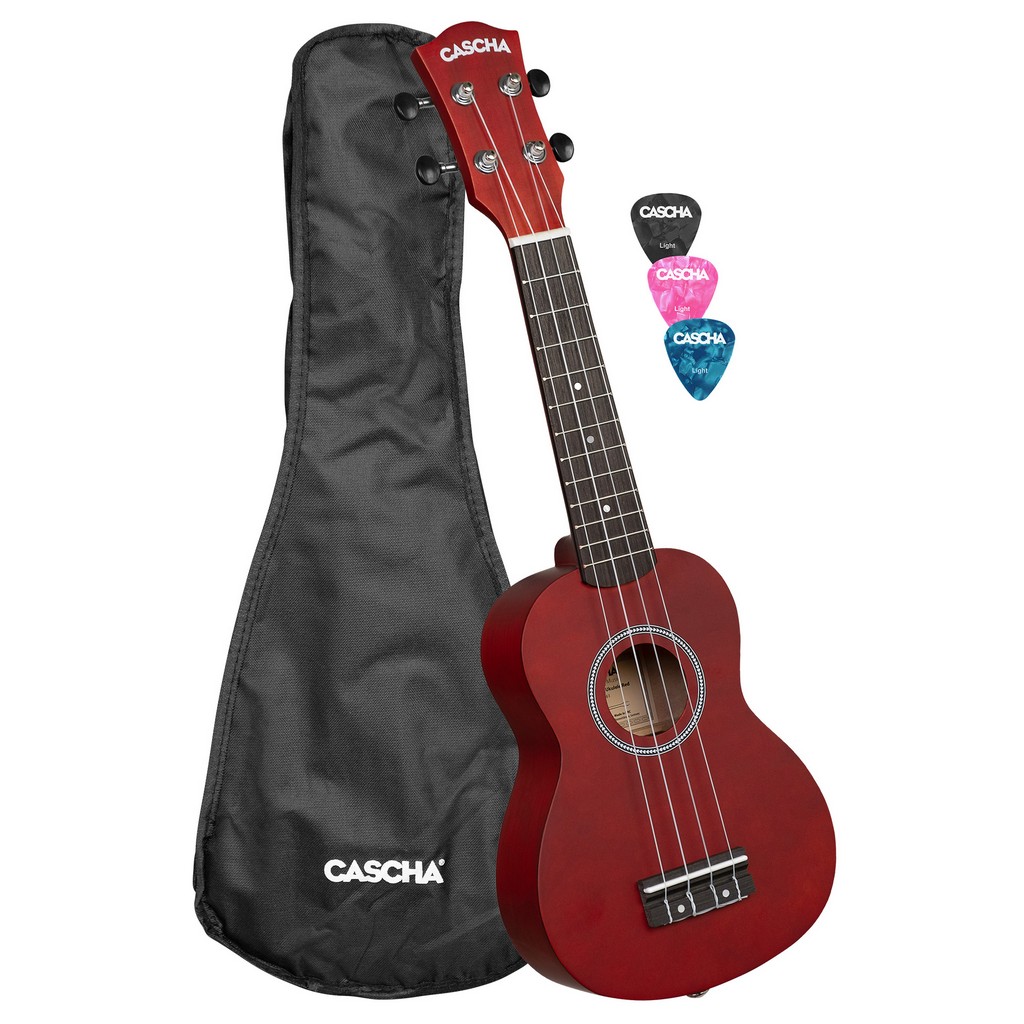 CASCHA Sopran Ukulele Linde rot
