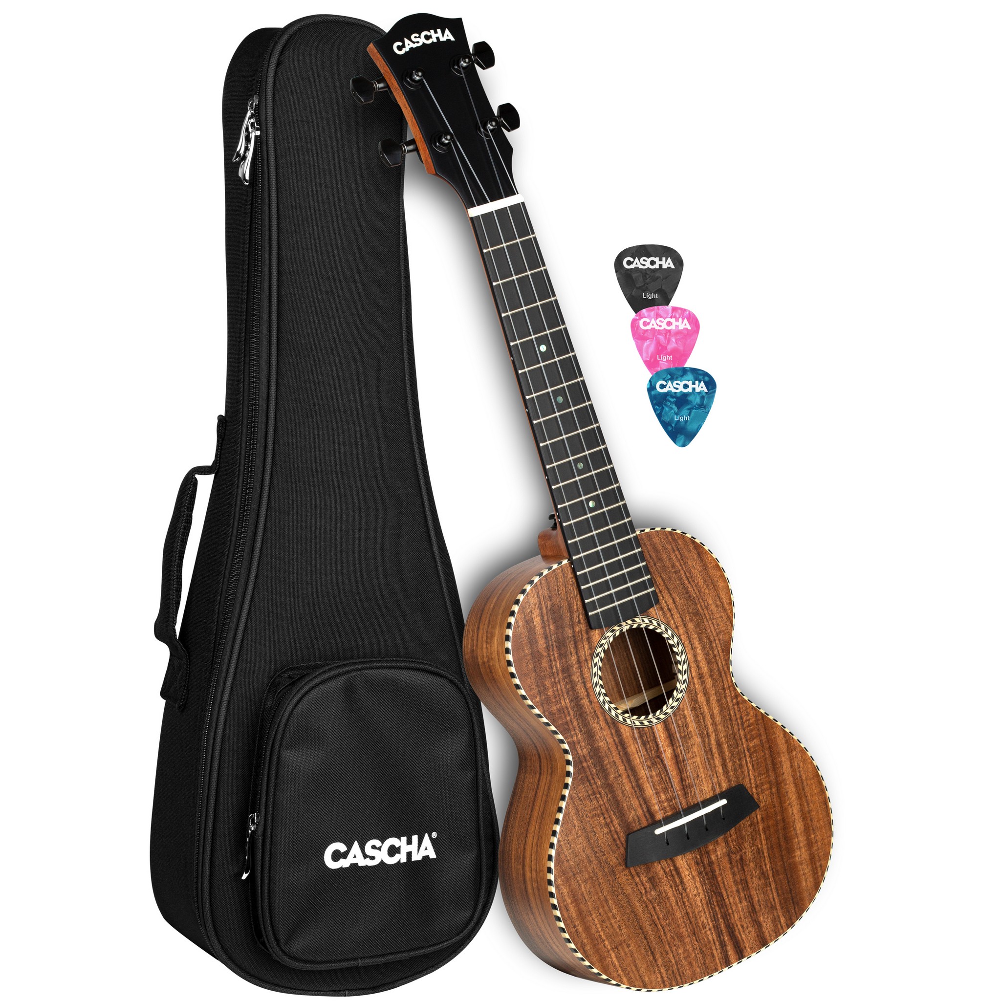 CASCHA All Solid Acacia Konzert Ukulele