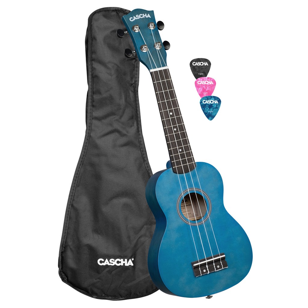 CASCHA Sopran Ukulele Linde Blau