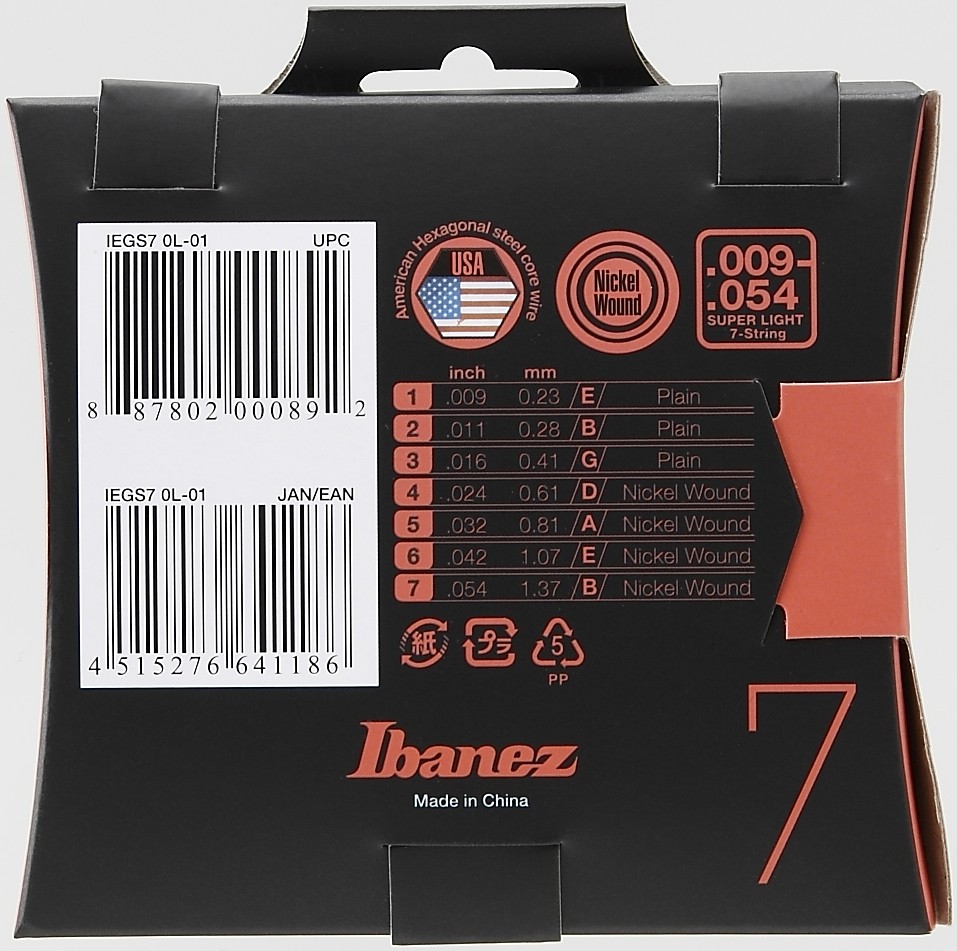 Ibanez Saitensatz  009 - 054 7-Saiter
