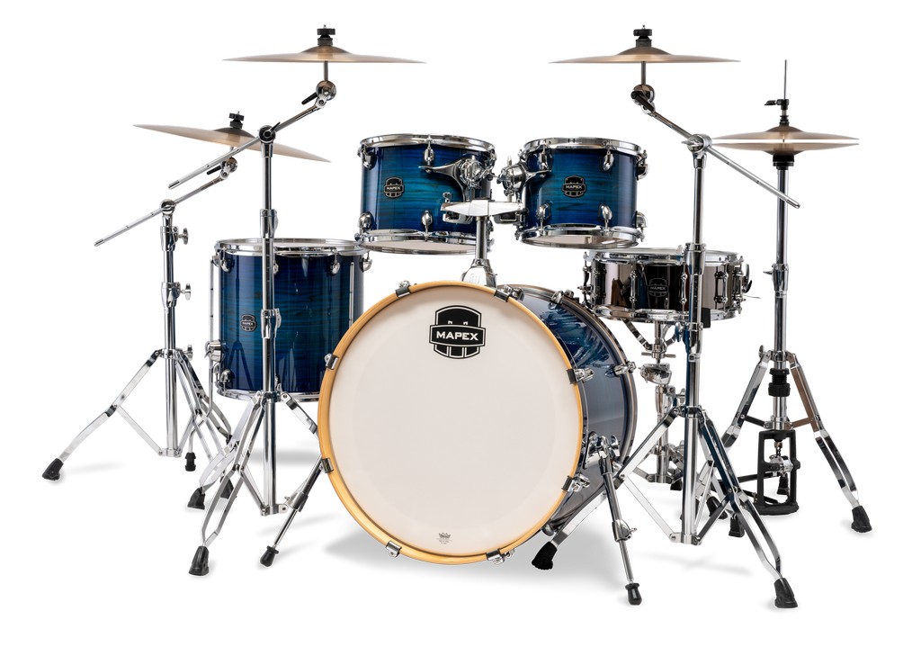 MAPEX Shellset, Armory, Stage, mit Rosette, Blue Wave Burst #NJ