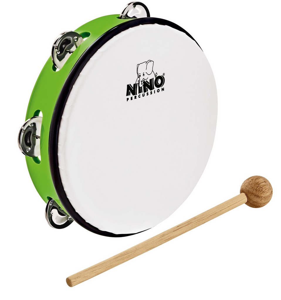 NINO ABS Handtrommel mit Schellen 8