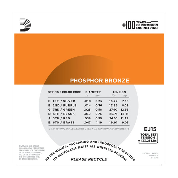 D'Addario EJ 15 Phosphor Bronze Bild 2