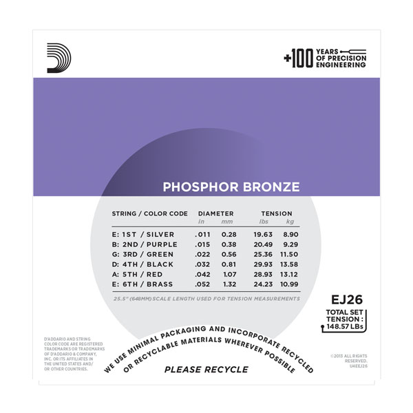 D'Addario EJ 26 Phosphor Bronze Bild 2