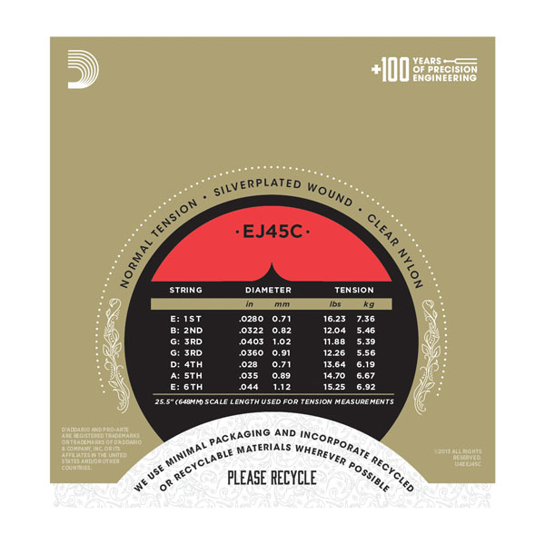 D'Addario EJ 45 C Pro Arte Nylonsaiten Composites Bild 2