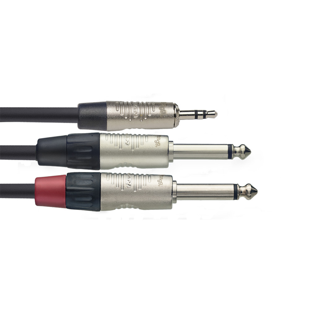 STAGG N Serie Y-Kabel, Miniklinke/Klinke (m/m), stereo/mono