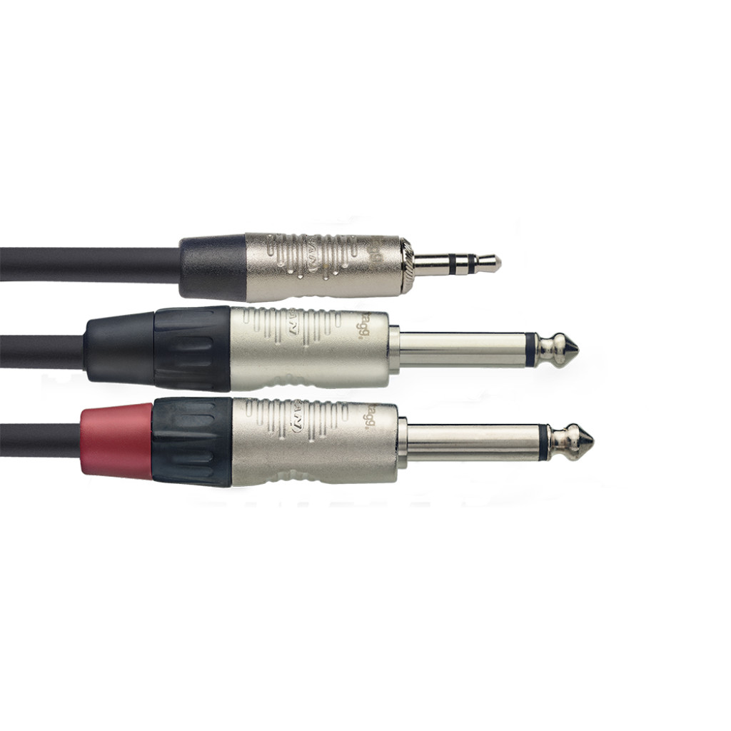 STAGG Audiokabel Miniklinke/Klinke (m/m) Stereo/Mono 3m